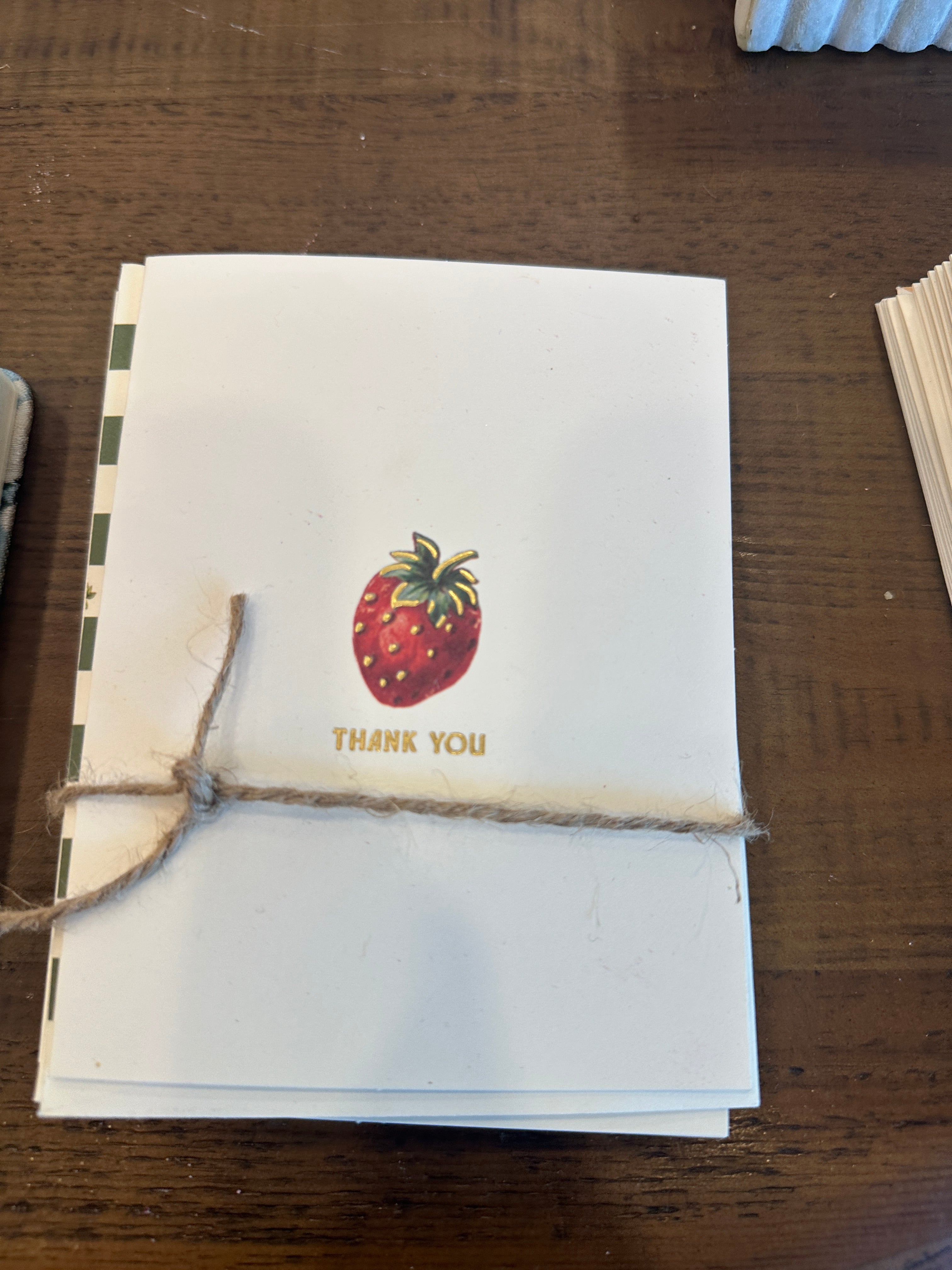 thank you cards stack