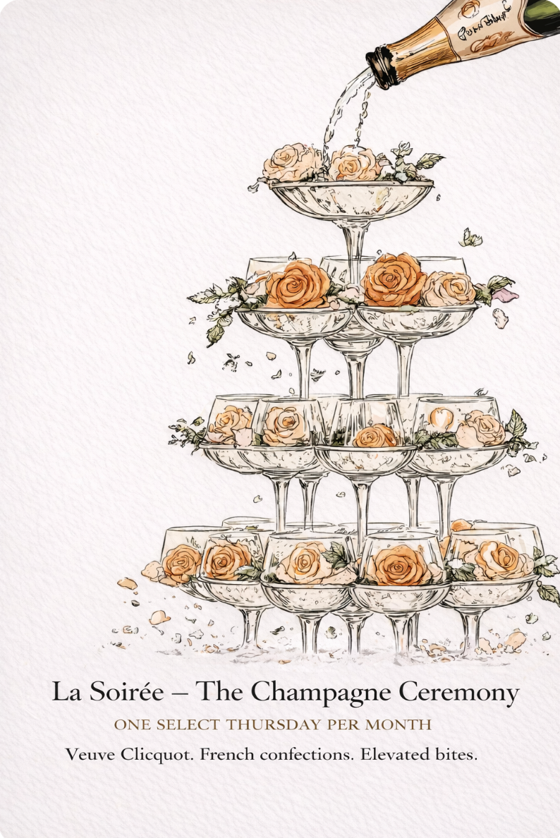 La Soirée - The Champagne Ceremony One Select Thursday Per Month